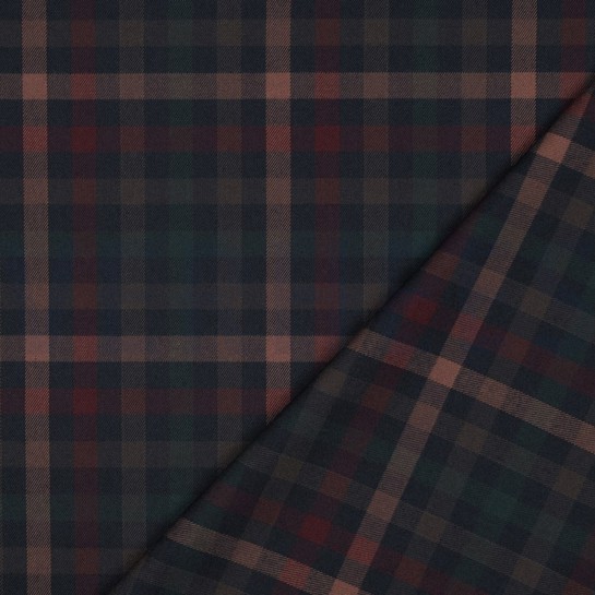 TARTAN CHECK MARINEBLAU/ ROT/ CAMEL/ GRÜN #7