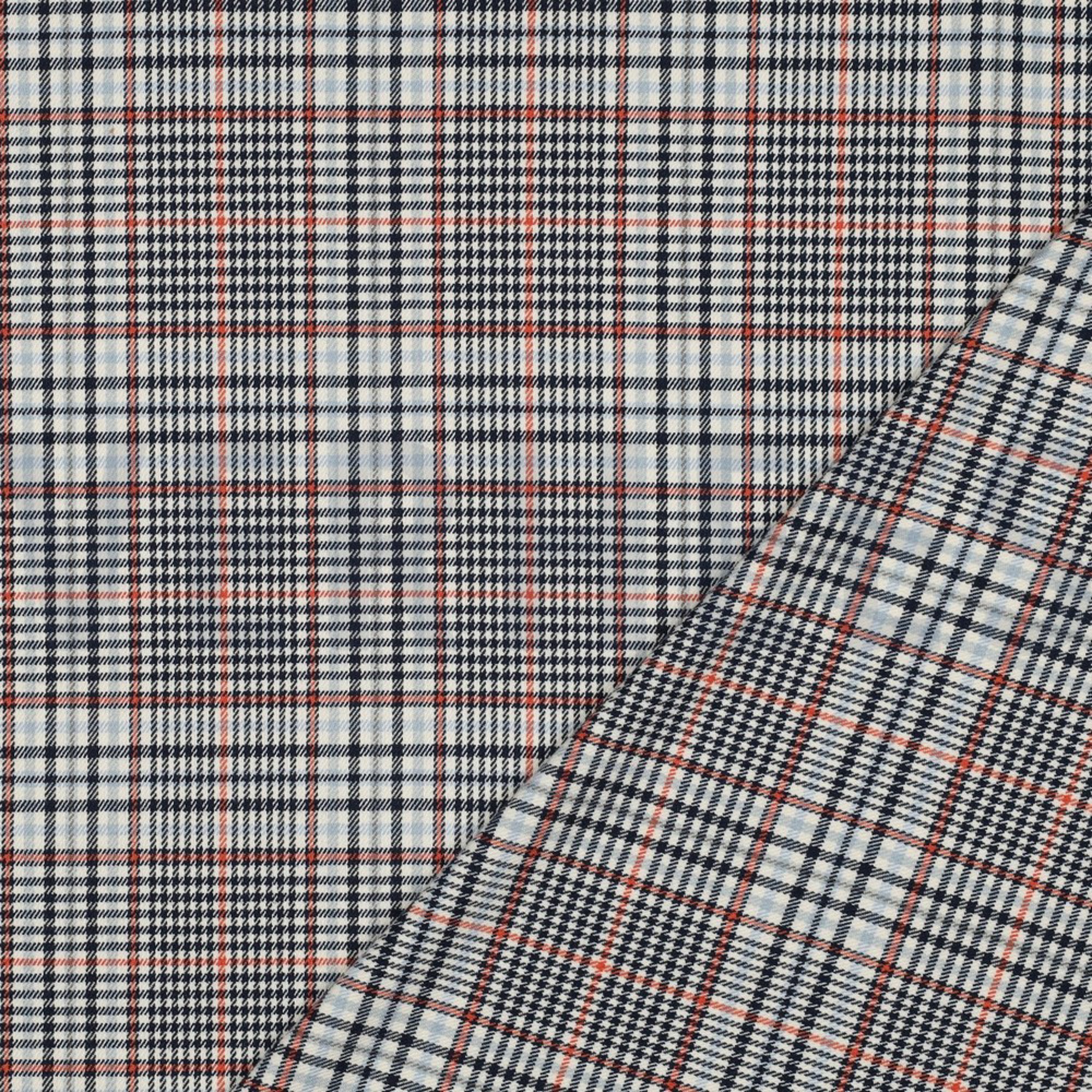 TARTAN CHECK ECRU/NAVY/ORANGE (high resolution) #4
