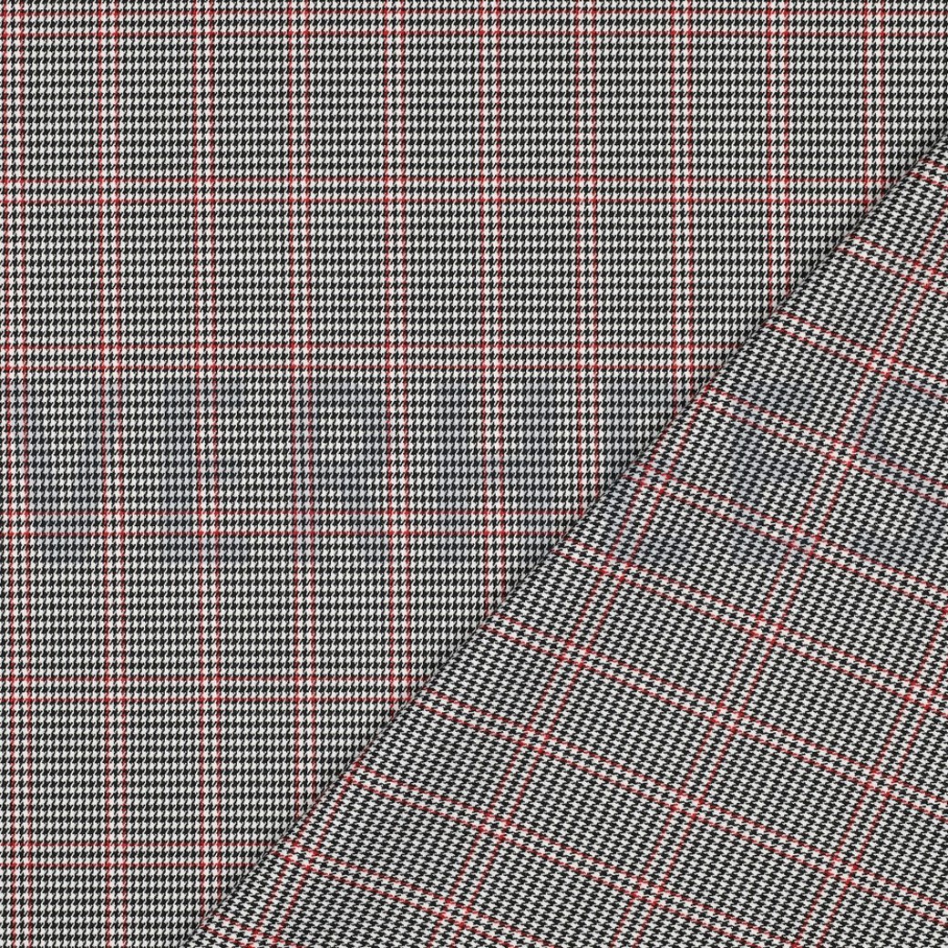 TARTAN CHECK BLACK/WHITE/RED #4