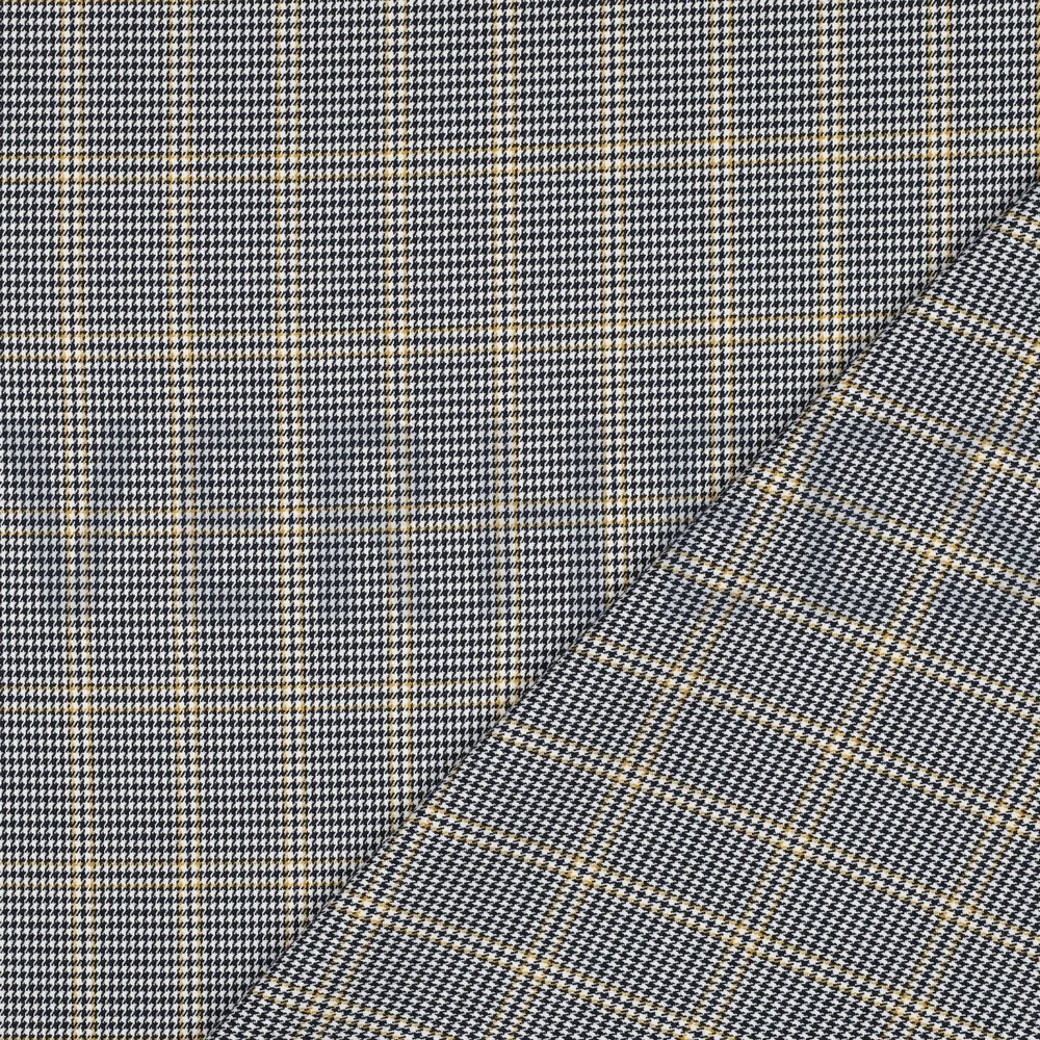TARTAN CHECK BLACK/WHITE/OCHRE #4