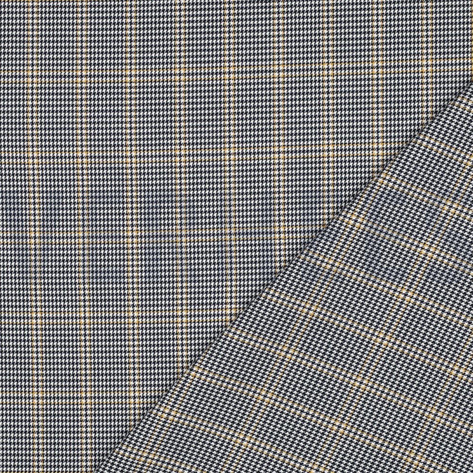 TARTAN CHECK BLACK/WHITE/OCHRE (high resolution) #4