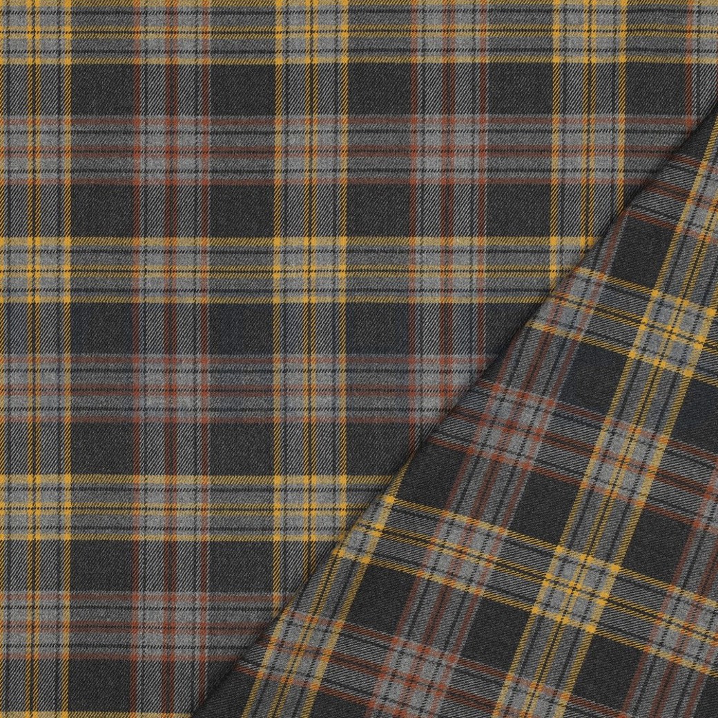 TARTAN CHECK GREY/OCHRE/RUST #4