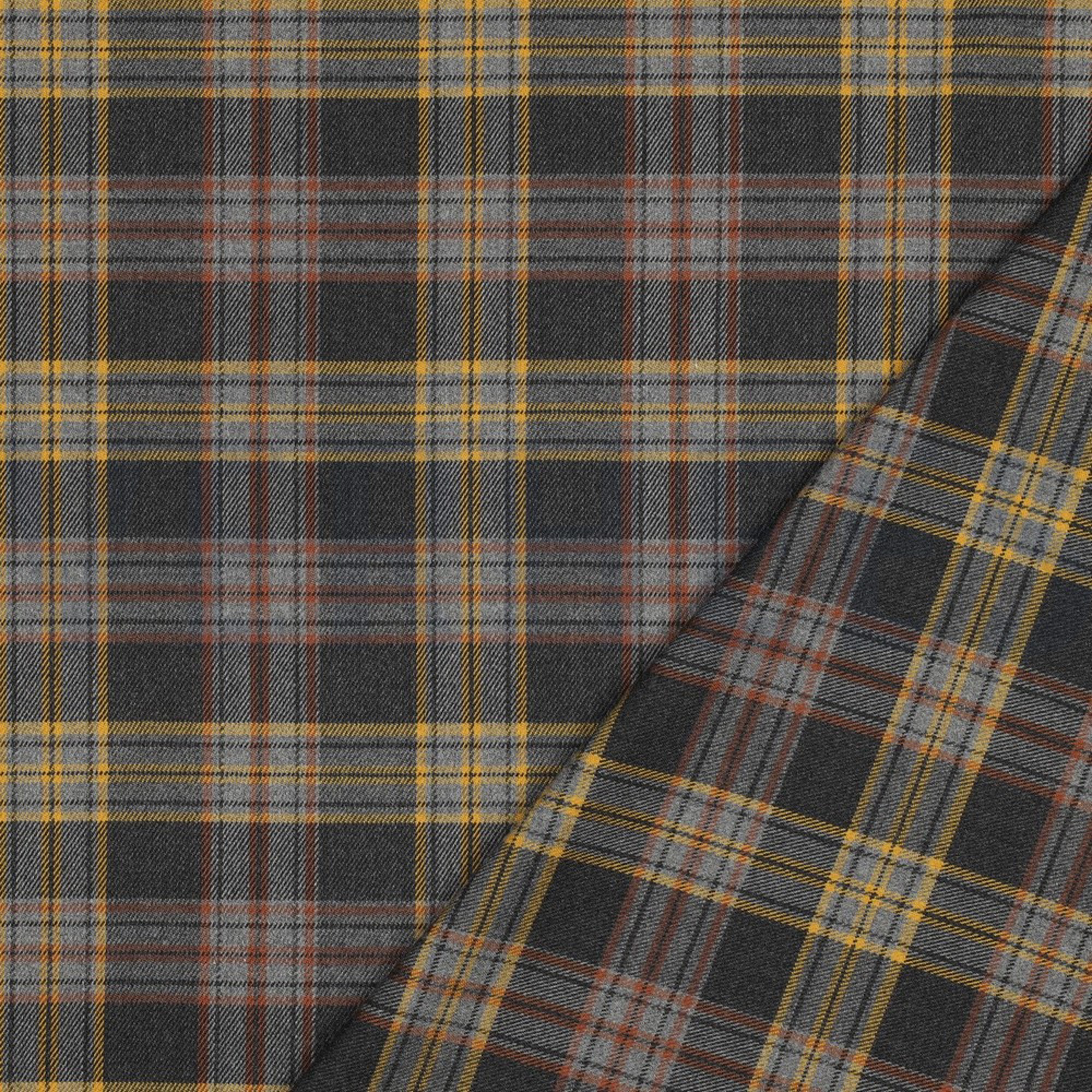 TARTAN CHECK GREY/OCHRE/RUST (high resolution) #4