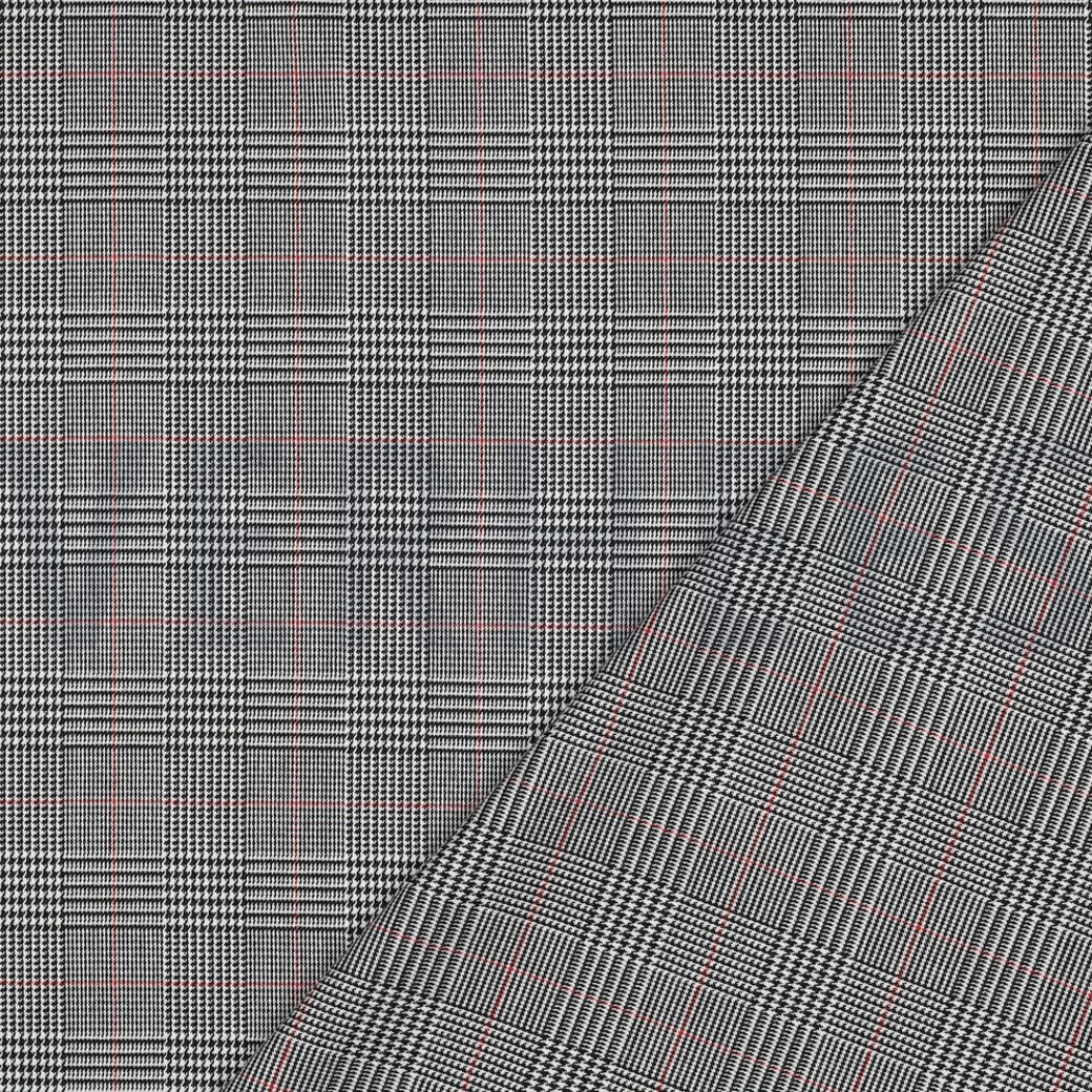 TARTAN CHECK BLACK/WHITE/RED #4