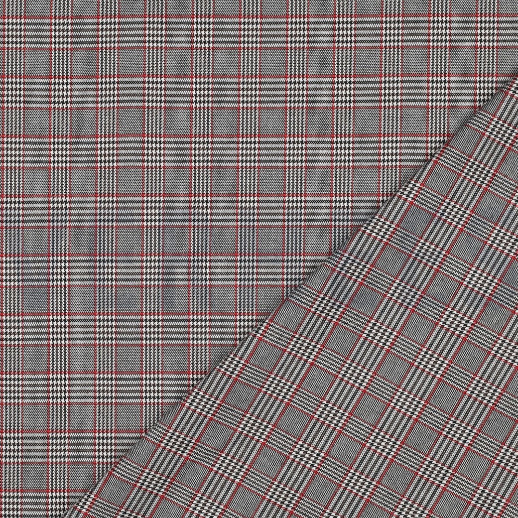 TARTAN CHECK BLACK/WHITE/RED #4