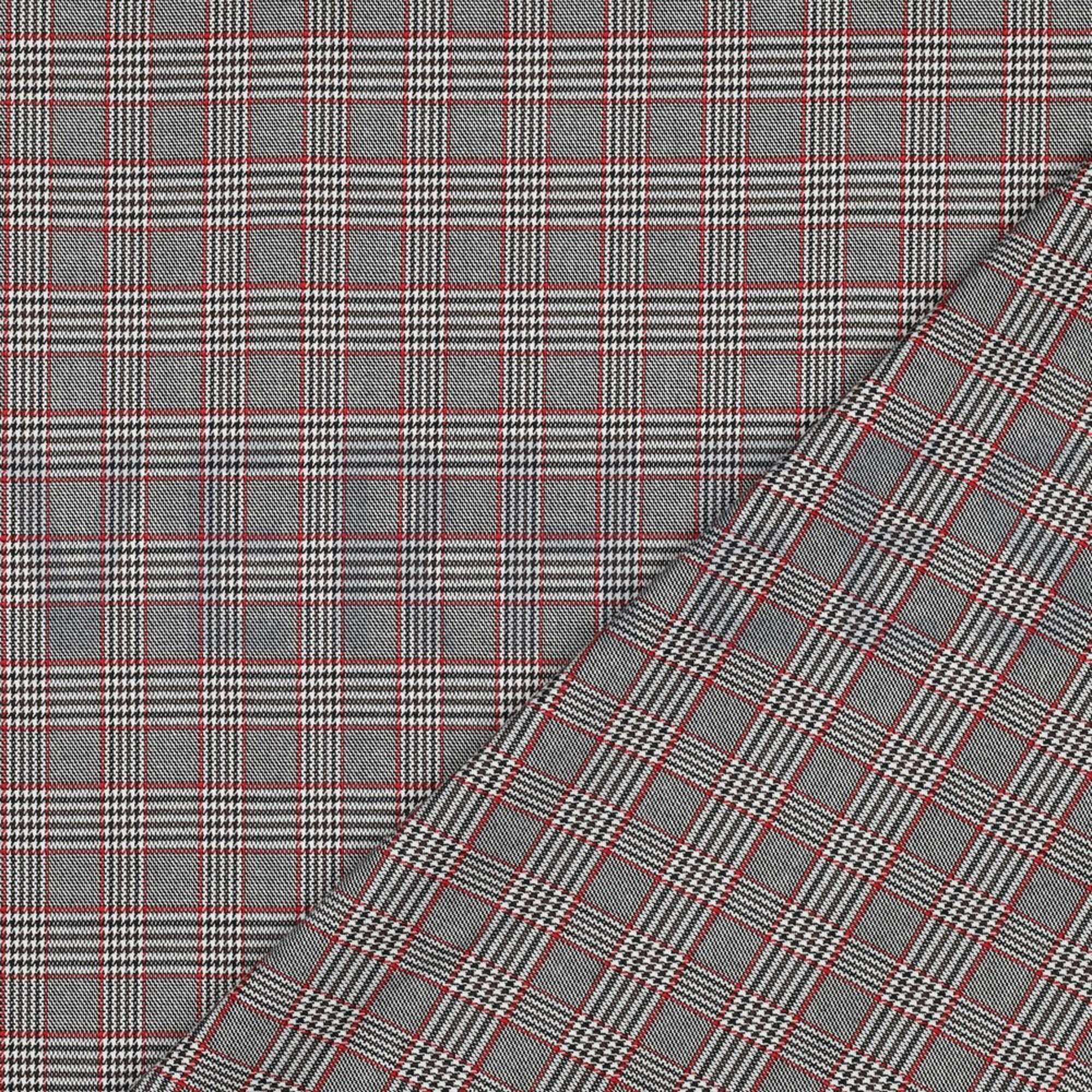 TARTAN CHECK BLACK/WHITE/RED (high resolution) #4