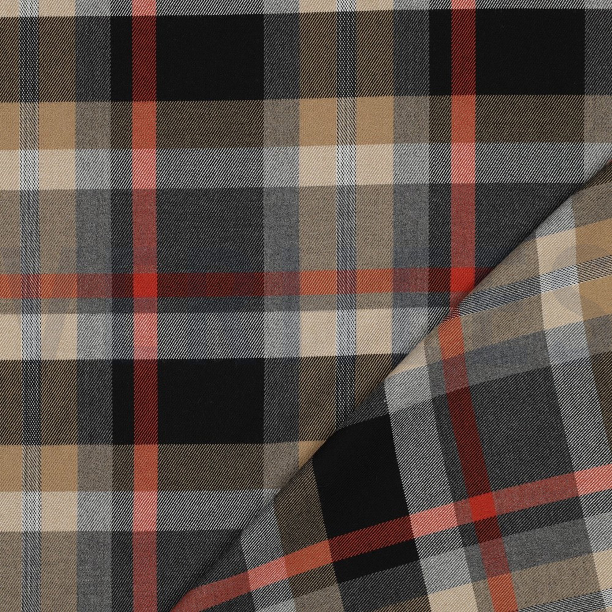TARTAN CHECK GREY/ORANGE/SAND (high resolution) #4