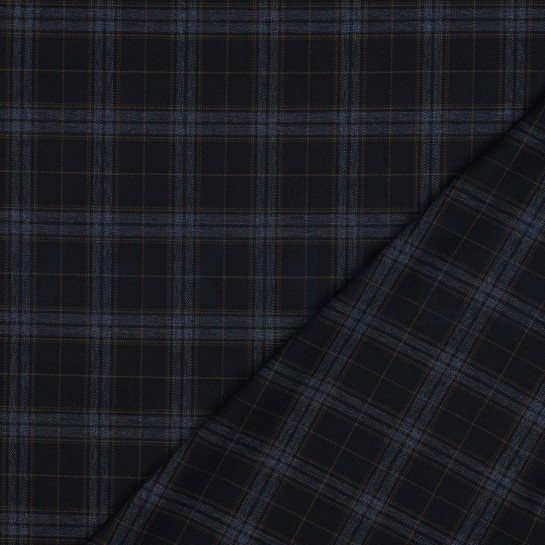 TARTAN CHECK DONKERBLAUW / JEANS / CAMEL #7