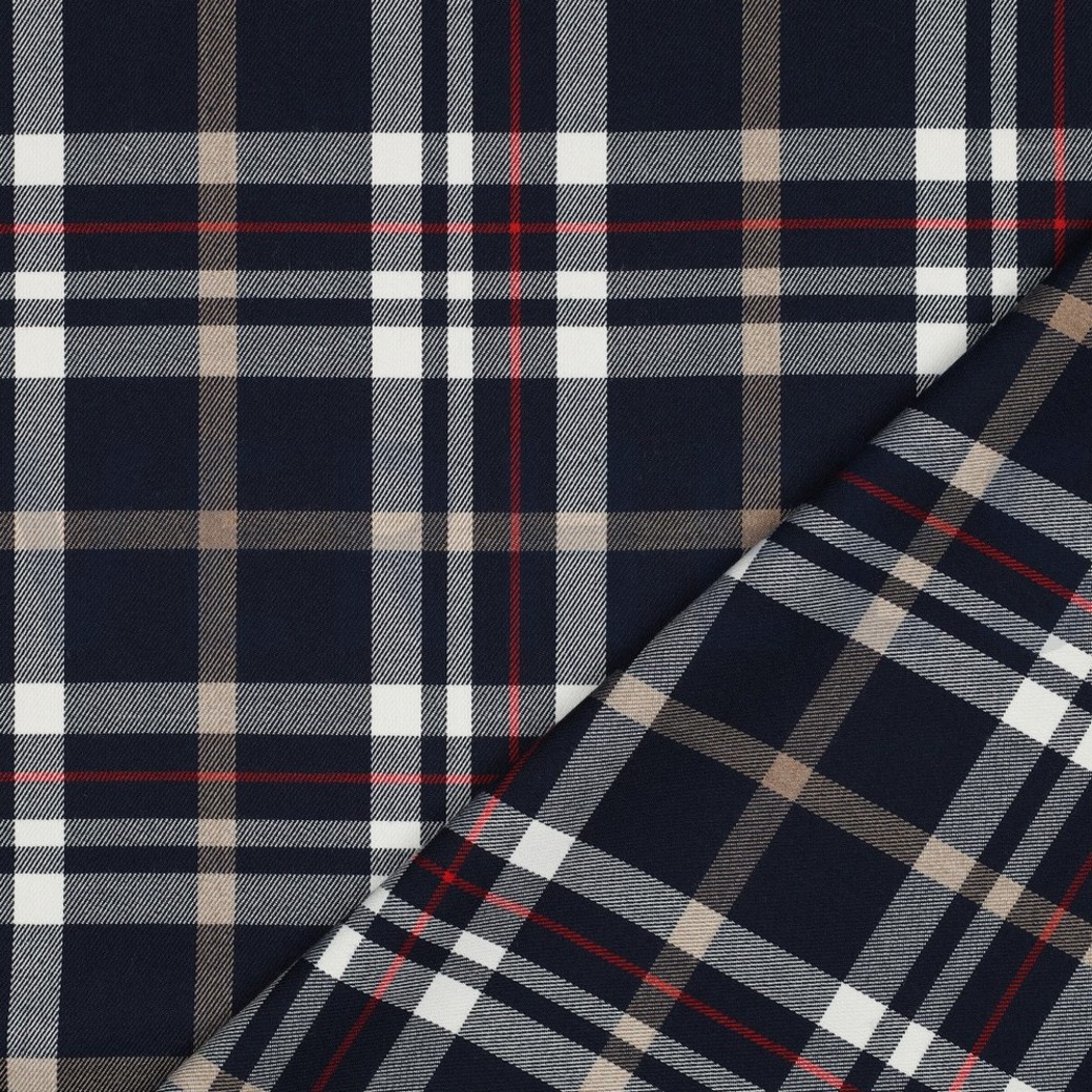TARTAN CHECK NAVY/WHITE/CAMEL/RED #4