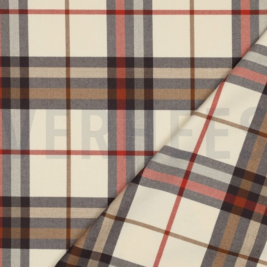 TARTAN CHECK SAND / BRAUN / ORANGE #7