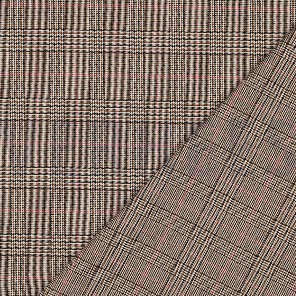 TARTAN CHECK CAMEL/PINK #4