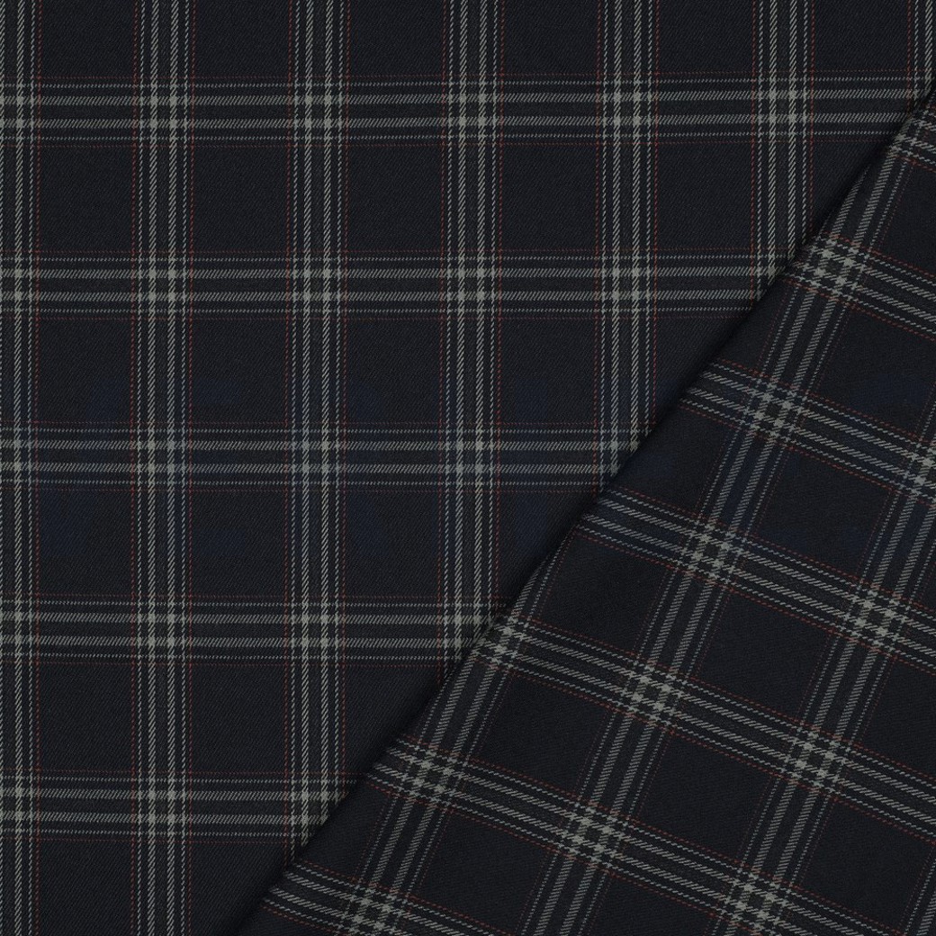 TARTAN CHECK NAVY/GREY/RED #4