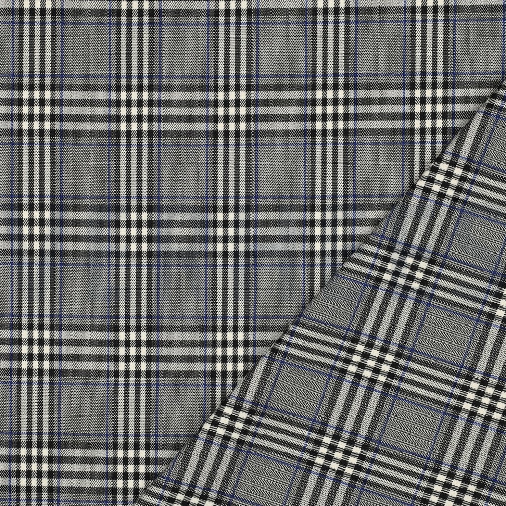 TARTAN CHECK GREY/BLACK/COBALT #4