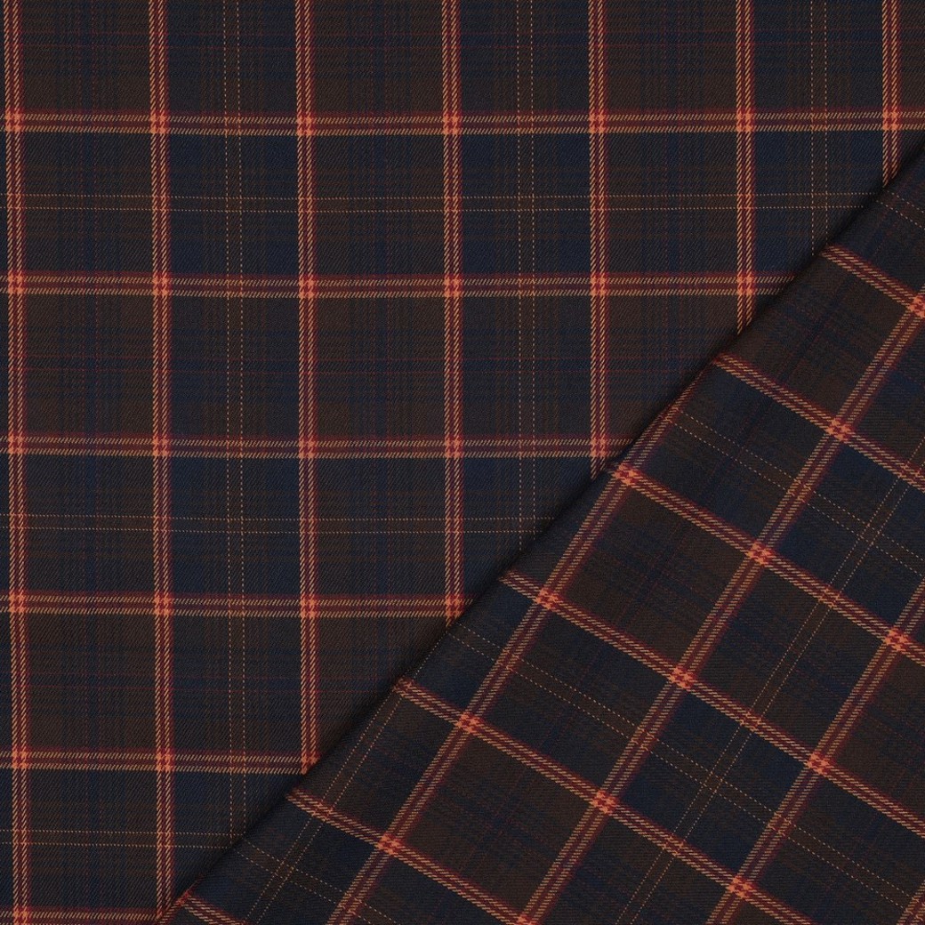 TARTAN CHECK NAVY/BROWN/CAMEL #4
