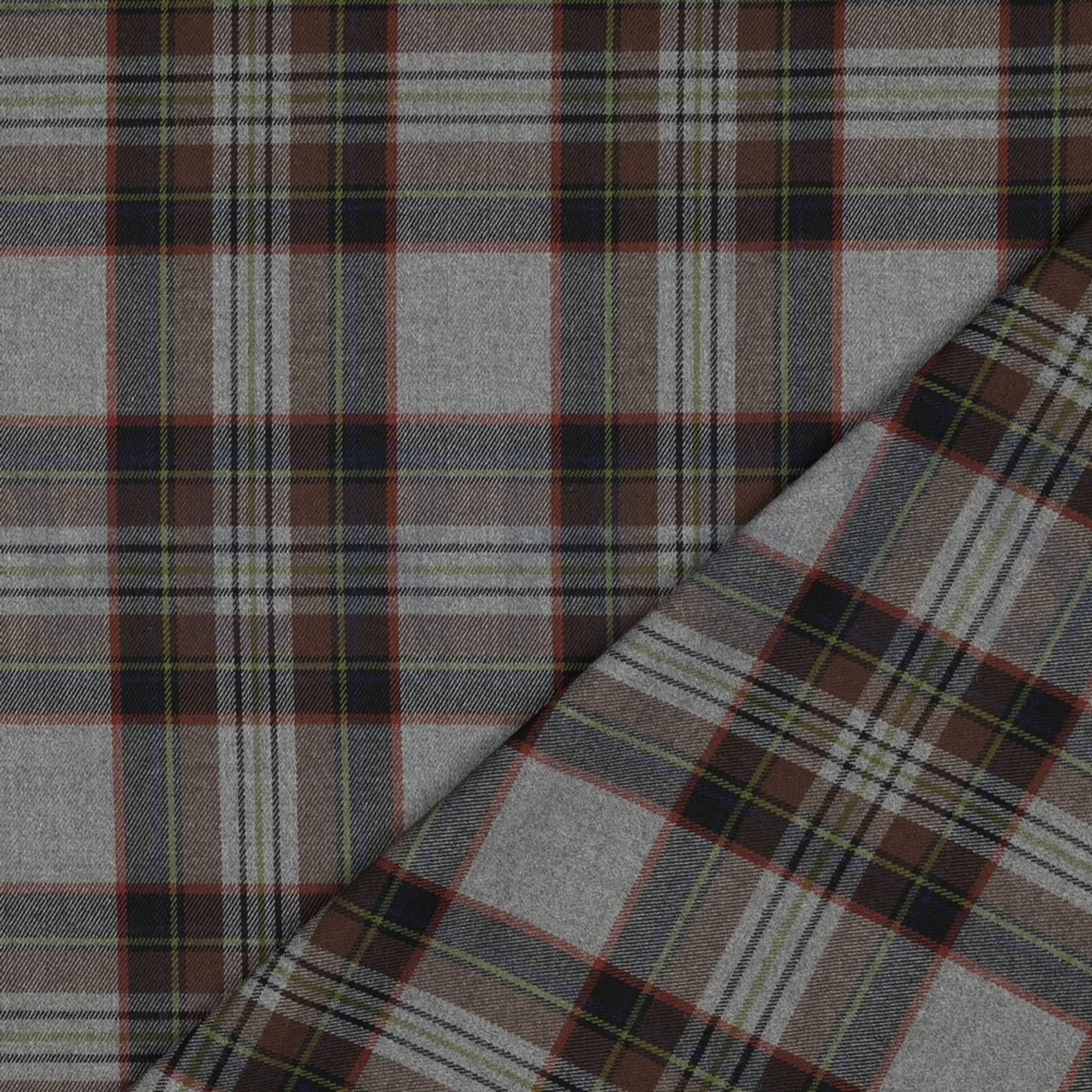 TARTAN CHECK GREY/BROWN/LIME (high resolution) #4