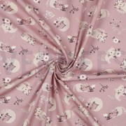 FINE POPLIN GOTS CATS MAUVE (thumbnail) #4