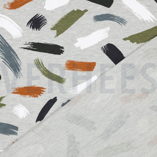 SOFT SWEAT MELANGE PINSELSTRICHE GRAU MELIERT #7