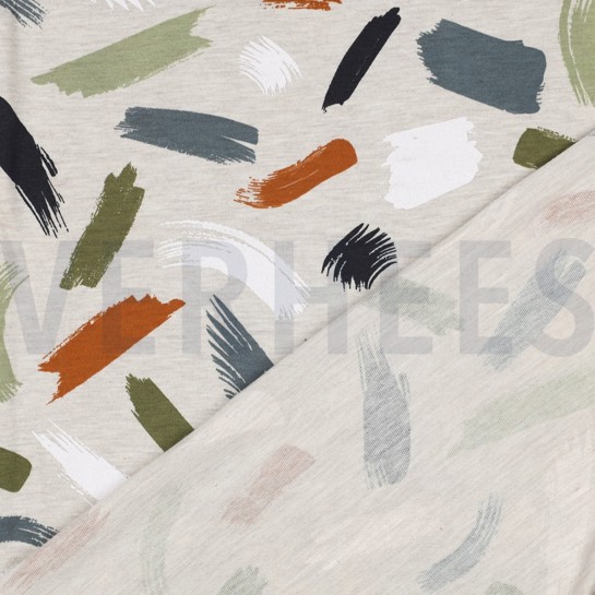 SOFT SWEAT MELANGE BORSTELSTROKEN ZAND GEMÊLEERD #7