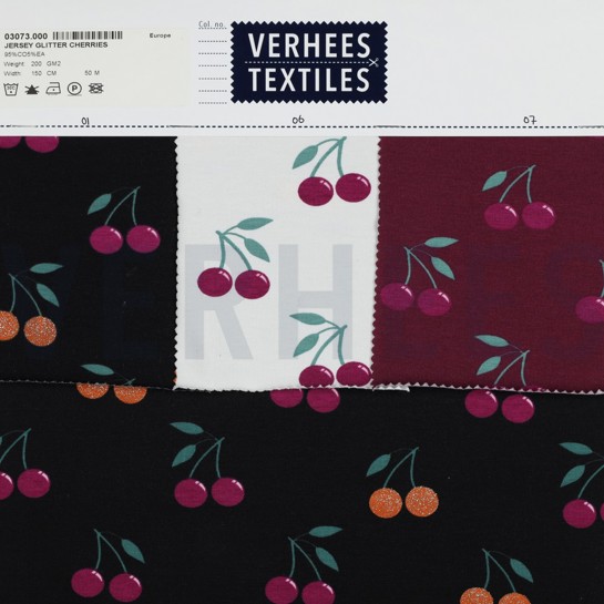 JERSEY GLITZER KIRSCHEN SCHWARZ #7