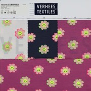 JERSEY NEON HAPPY FLOWERS FUCHSIA (thumbnail) #4