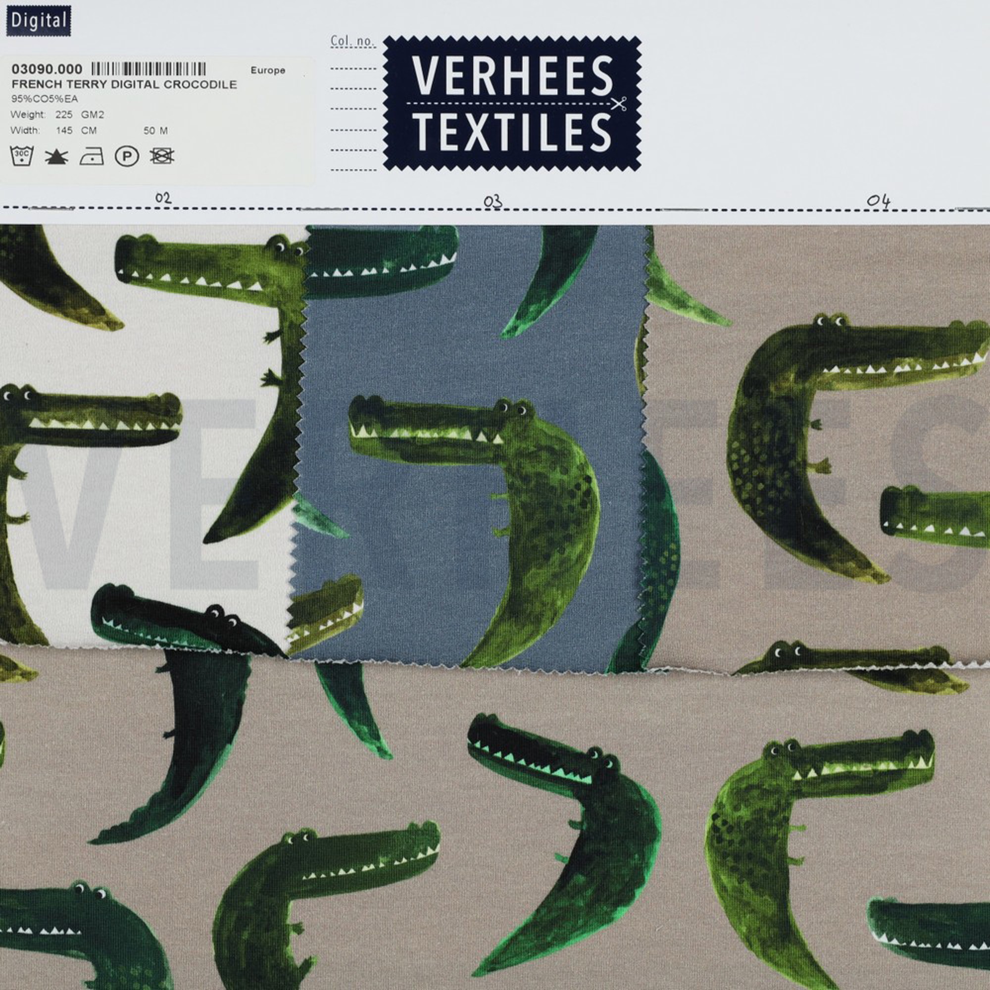 FRENCH TERRY DIGITAL CROCODILE JEANS (high resolution) #4