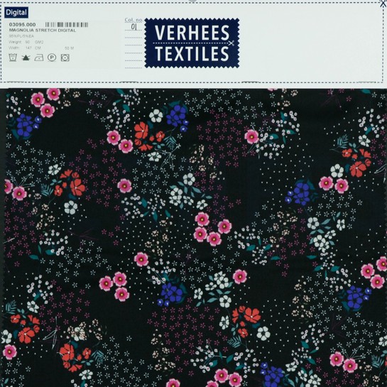 MAGNOLIA STRETCH DIGITAL SCHWARZ #7