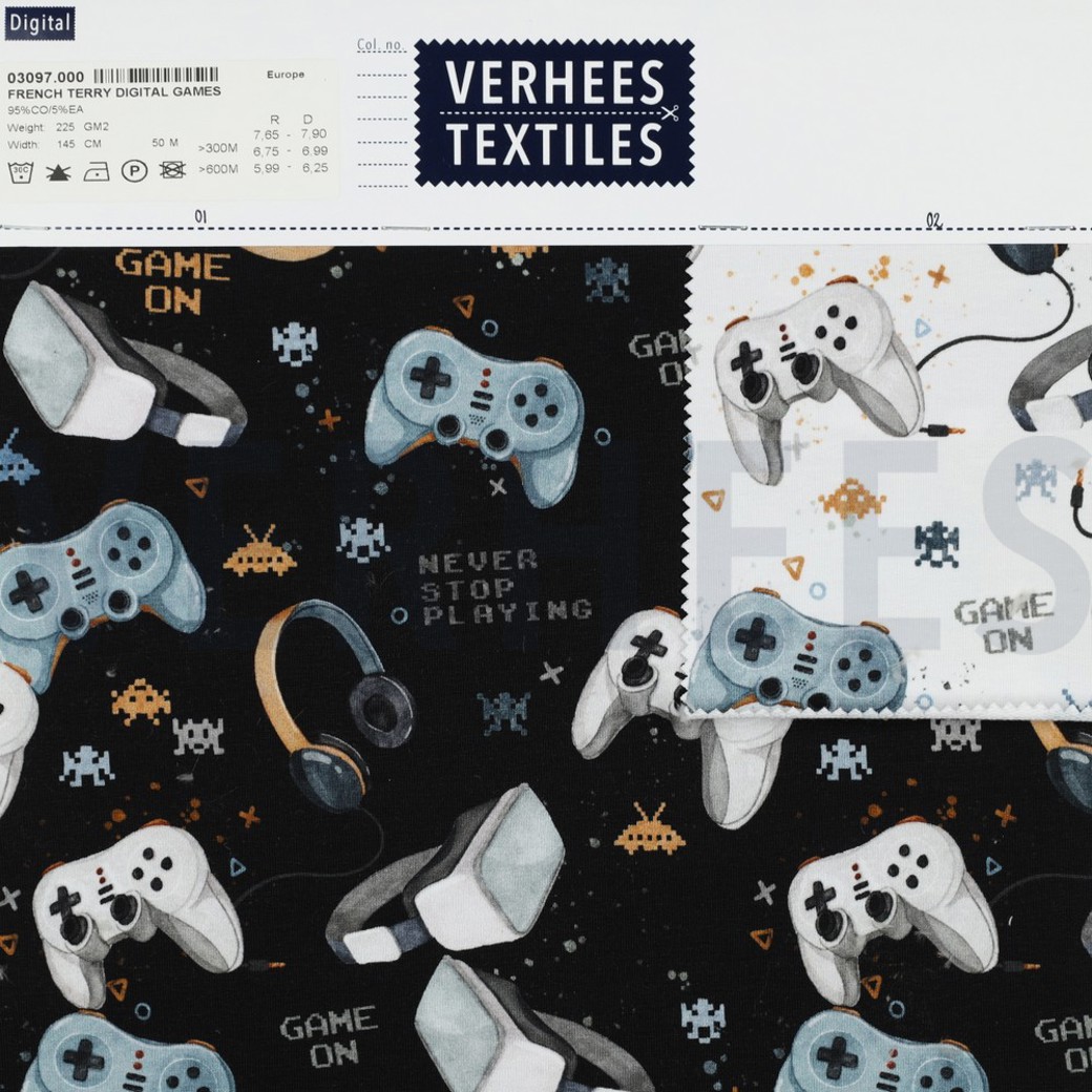 FRENCH TERRY DIGITAL GAMES WHITE #4