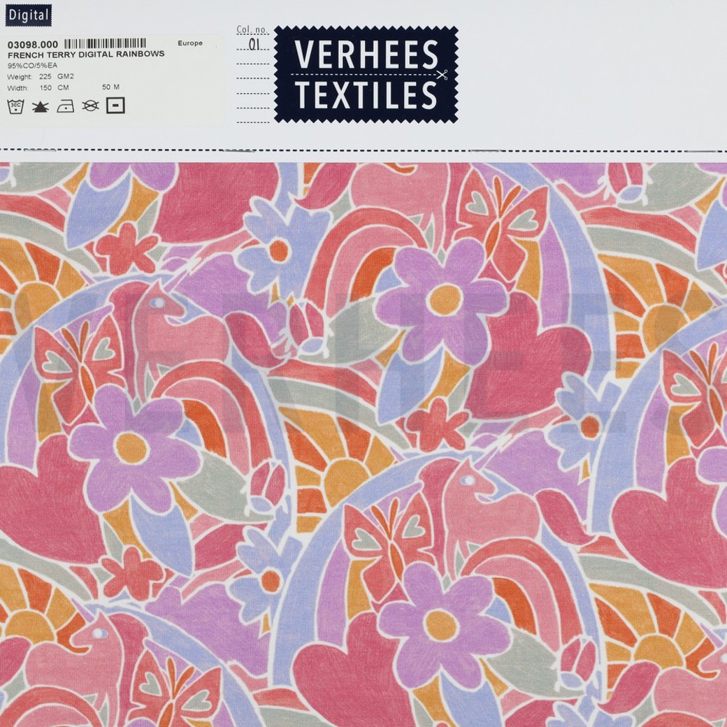 FRENCH TERRY DIGITAL RAINBOWS MULTICOLOUR #4