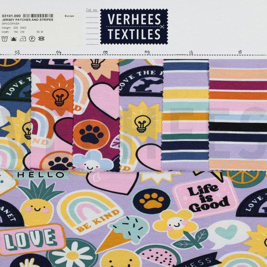 JERSEY PATCHES UND STREIFEN FUCHSIE #7