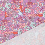 FRENCH TERRY ABSTRACT FLOWERS PURPLE (thumbnail) #4