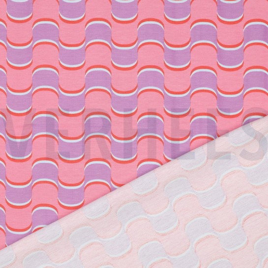 FRENCH TERRY ABSTRACTE BLOEMEN PAARS #7