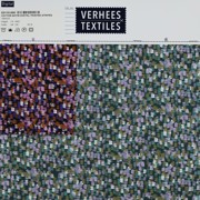 COTTON SATIN DIGITAL PAINTED STRIPES PETROL (thumbnail) #4