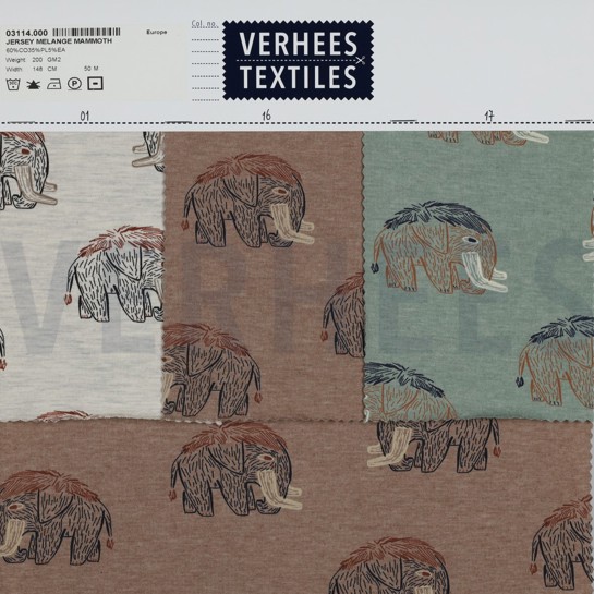 JERSEY MELANGE MAMMOTHS DARK MINT MELANGE #7