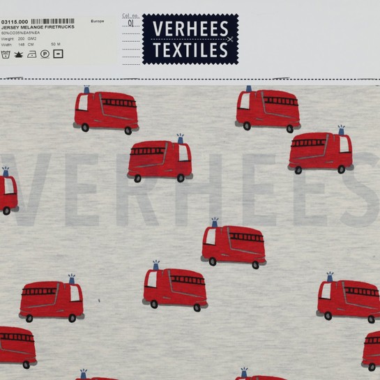 JERSEY MELANGE FEUERWEHRAUTOS ECRU #7