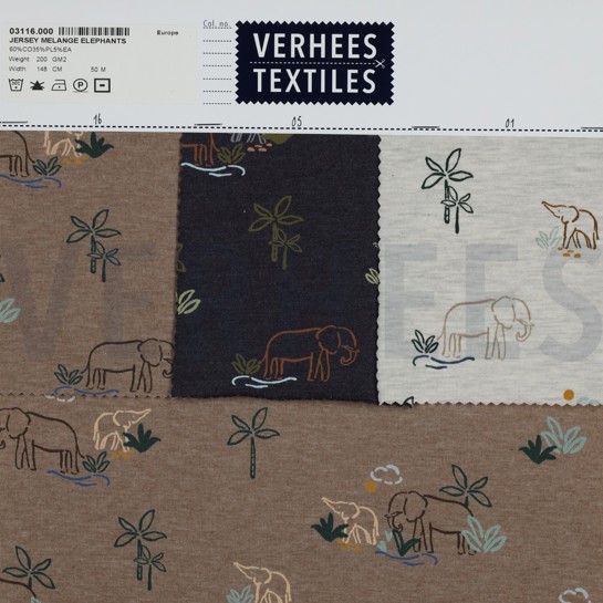 JERSEY MELANGE OLIFANTEN TAUPE GEMÊLEERD #7