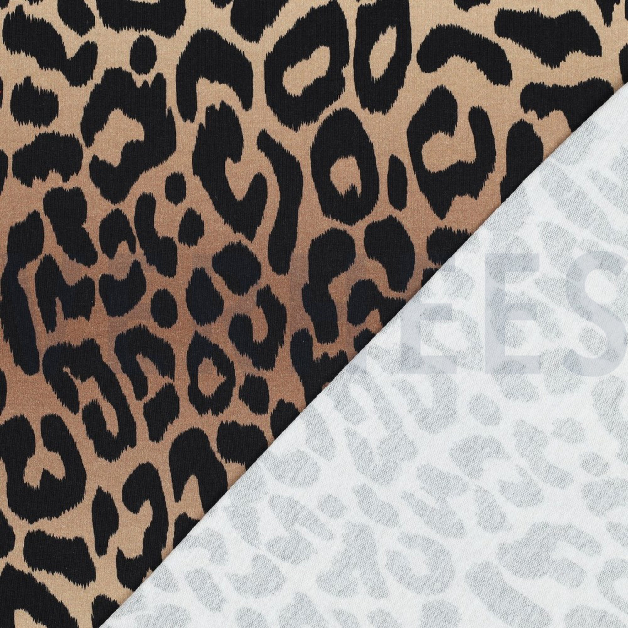 FRENCH TERRY DIGITAL ANIMAL SKIN LIGHT BROWN (high resolution) #4