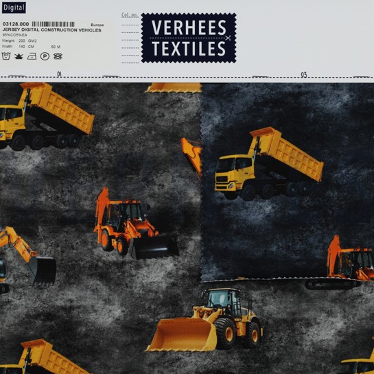 JERSEY DIGITAAL BOUWVOERTUIGEN MARINEBLAUW #7