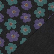JERSEY MELANGE GLITTER BIG FLOWERS ANTHRACITE MELANGE (thumbnail) #4