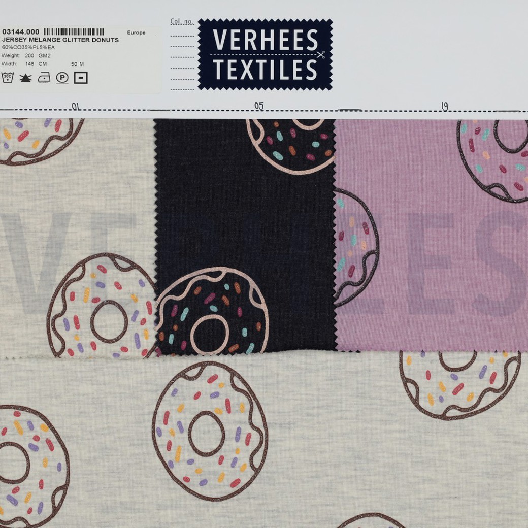 JERSEY MELANGE GLITTER DONUTS ECRU MELANGE #4