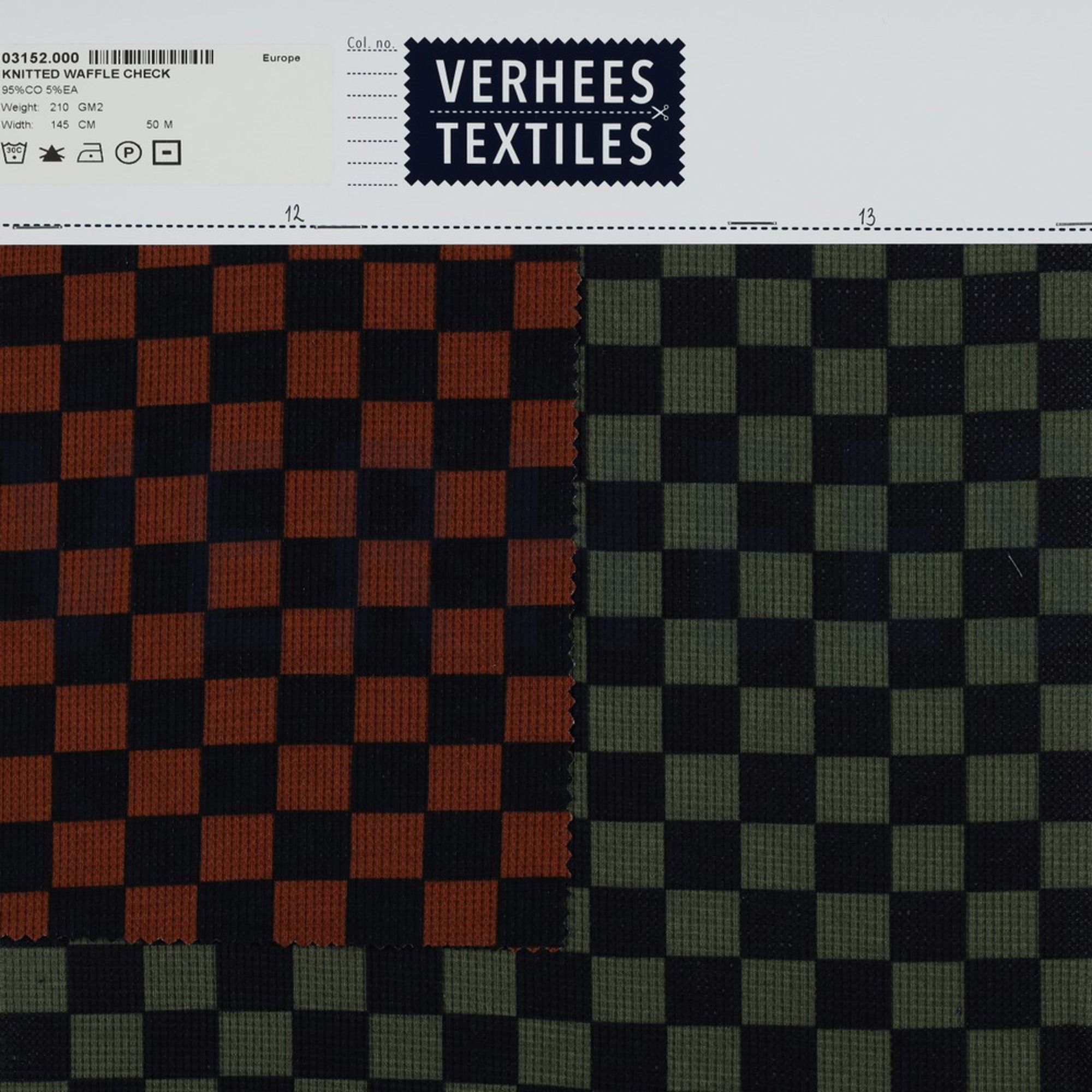 WAFFLE JERSEY CHECK BROWN (high resolution) #4