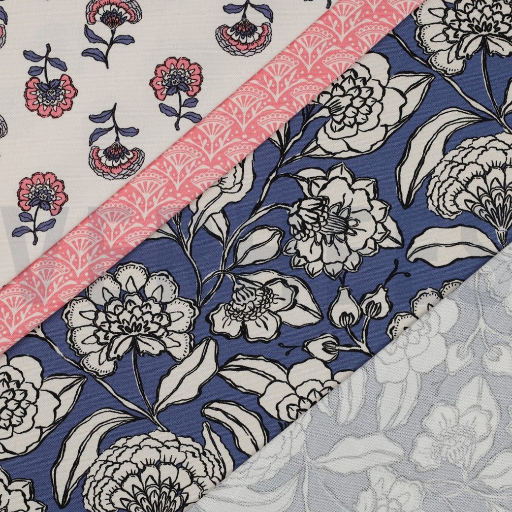 CANVAS FLOWERS BLUE #4