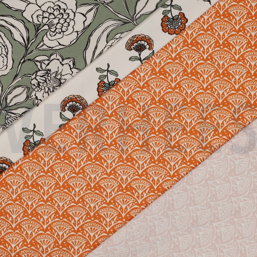CANVAS FLOWERS ORANGE #4