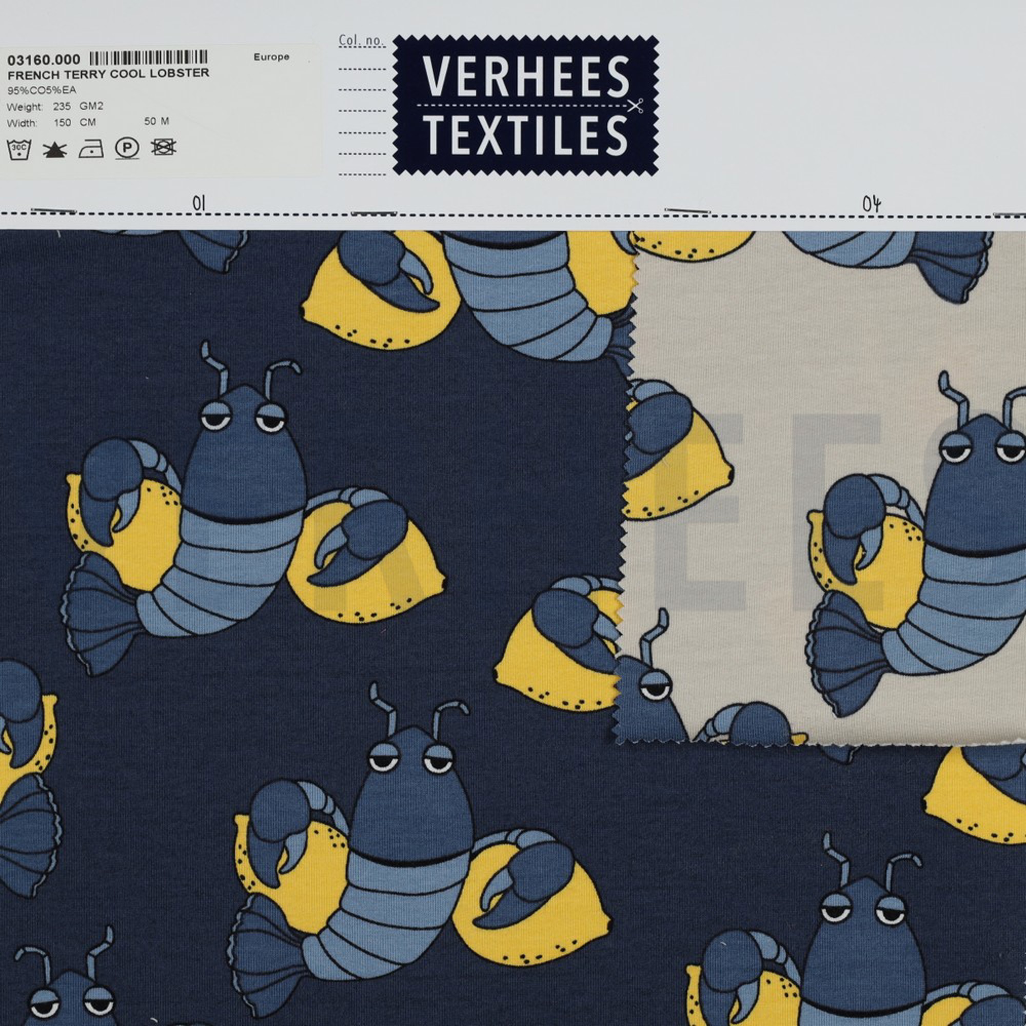 FRENCH TERRY COOL LOBSTERS BLUE (high resolution) #4