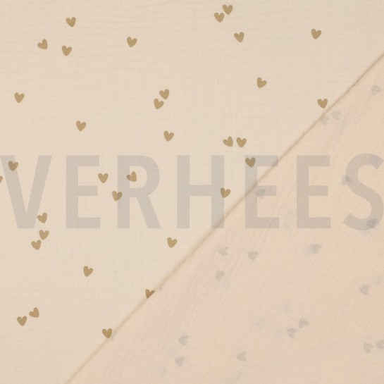 MUSSELIN KLEINE HERZEN SAND #7