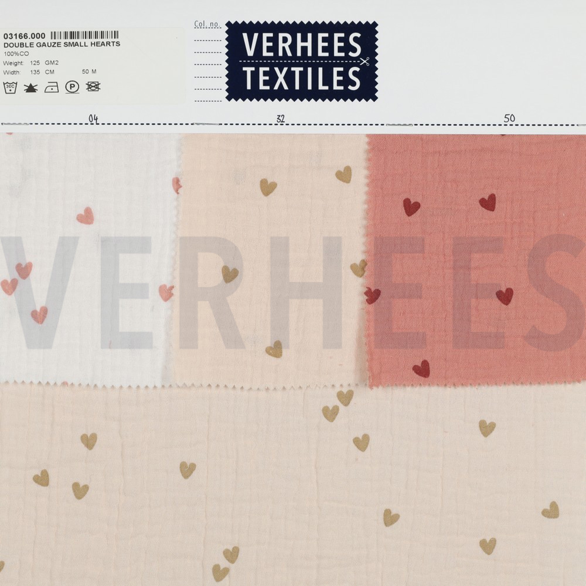 DOUBLE GAUZE SMALL HEARTS BLUSH (high resolution) #4
