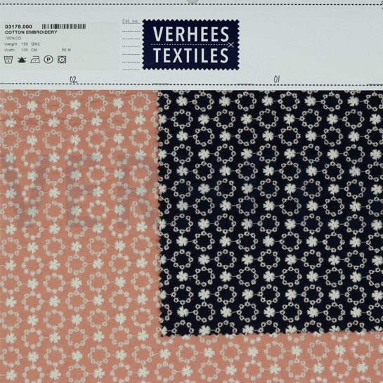 BAUMWOLLE STICKEREI ROSÉ #7