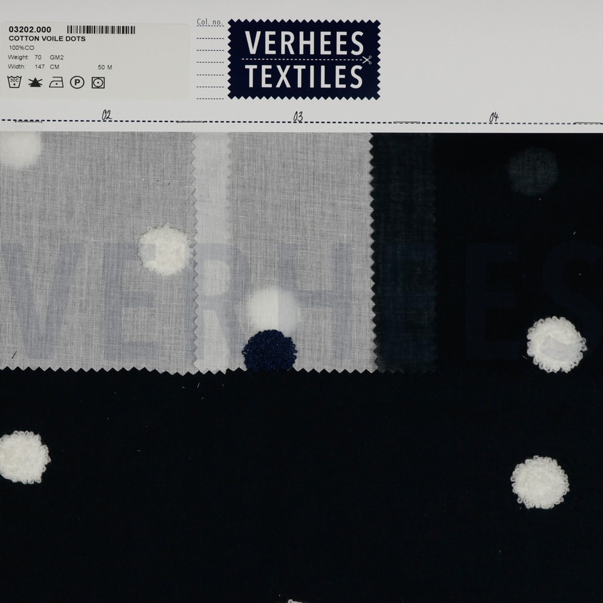 COTTON VOILE DOTS NAVY / WHITE (high resolution) #4
