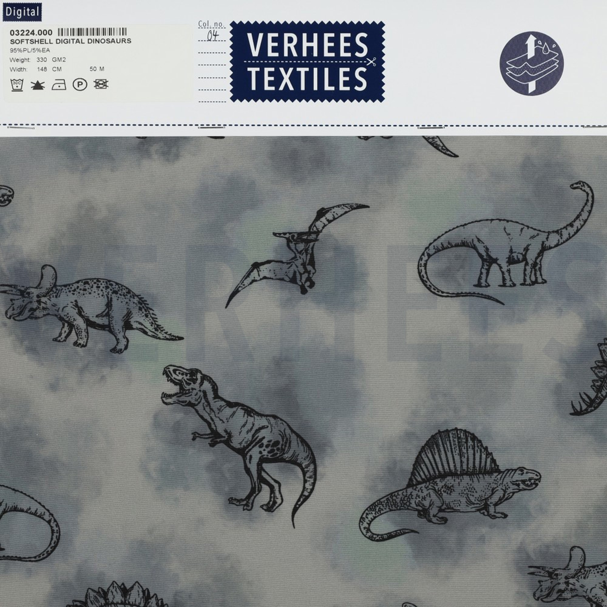 SOFTSHELL DIGITAL DINOSAURS GREY (high resolution) #4