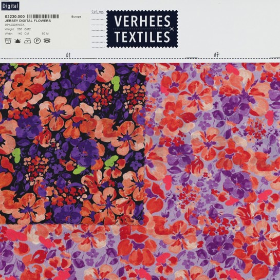 JERSEY DIGITAAL BLOEMEN LILA #7