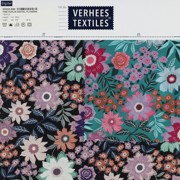 FINE POPLIN DIGITAL FLOWERS BLACK (thumbnail) #4
